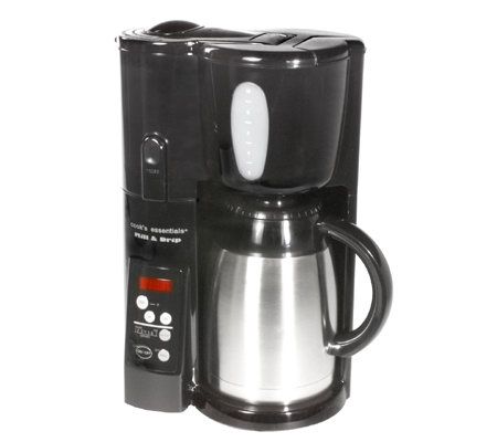 CooksEssentials 10-Cup Mill & Drip Coffee Maker w/ Thermal Carafe QVC.com